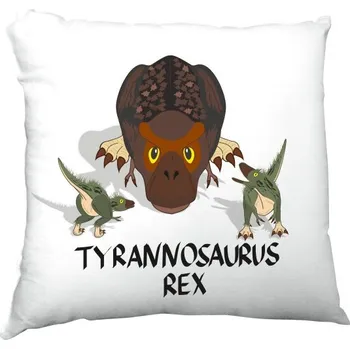 Polštář Polštář saténový s potiskem Bavlněný polštář Tyrannosaurus