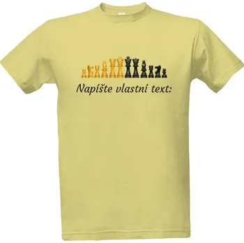Pánská móda Tričko s potiskem Figurky na šachy + vlastní text pánské