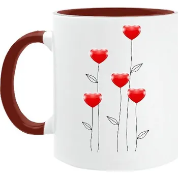 Hrnek malý barevný s potiskem Hrneček se srdíčky