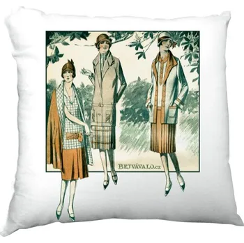 Polštář Polštář saténový s potiskem Móda 1926