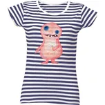 Tričko s potiskem obluda s kytkou dámské