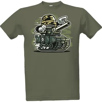 Pánská móda Tričko s potiskem Bojový tank pánské