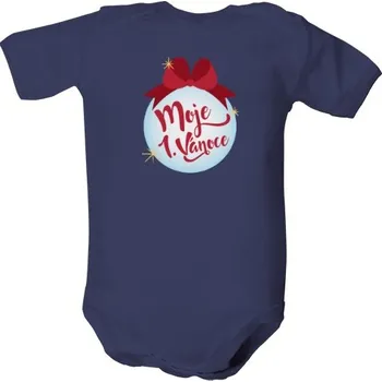 Kojenecký body Dětské body s potiskem Moje 1. Vánoce dětské