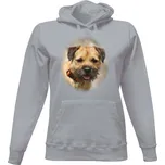 Dámská mikina s kapucí s potiskem Border teriér dámské