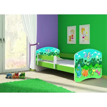 Dětská postel Dětská postel - Dinosaur 2 140x70 cm zelená