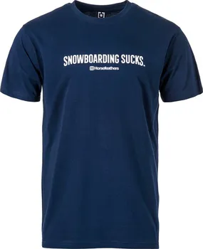 Pánské tričko Horsefeathers Snowboarding Sucks Indigo
