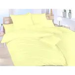 Prodloužené povlečení bavlna UNI 140x220, 70x90cm Světle žlutá, Výběr zapínání: - zipový uzávěr
