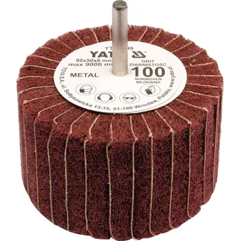 Brusný kotouč YATO Kotouč lamelový radiální 80x50 P-100 s hřídelí 6 mm