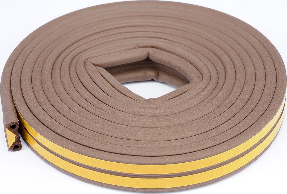 Vorel Těsnění do oken a dveří samolepící 9x5,5mm TYP P hnědé 6M