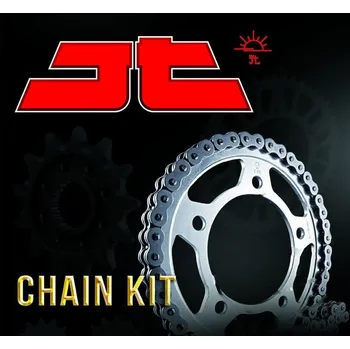 Řetězová sada pro motocykl MZ SM 125 2001-2010 řetězová sada JT 428HPO - zlatá barva (řetězové kolečko 16 zubů, rozeta 49 zubů)