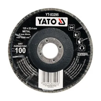 Brusný kotouč YATO Kotouč lamelový korundový 125 x 22,2 mm vypouklý brusný P100