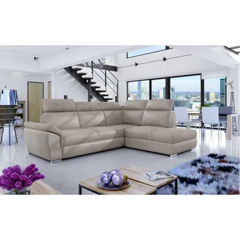 Sedací souprava Rozkládací rohová sedačka LORENZA krémová