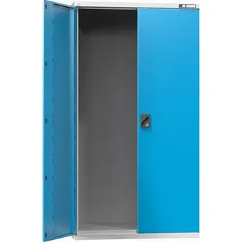 Skříňka na nářadí Polak Kovová dílenská skříň, 195 x 104,4 x 62,5 cm, šedá/modrá