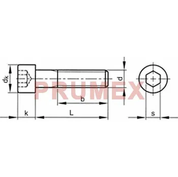 Spojovací materiál Šroub válcová hlava - inbus DIN 912 M20x420-12.9