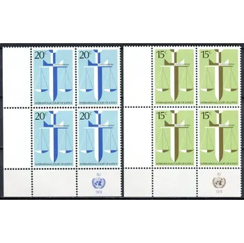Poštovní známka (1979) MiNr. 338 - 339 ** - OSN New York - Mezinárodní soudní dvůr, Haag