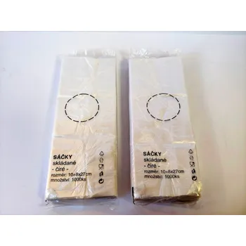 Sáček mikrotenový skládaný 18x27cm, 6µm, slabý, 1000 ks