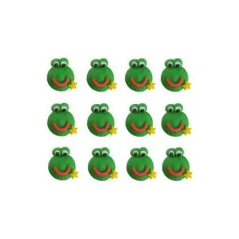 Jedlá dekorace na dort Cukrová ozdoba - Žabky