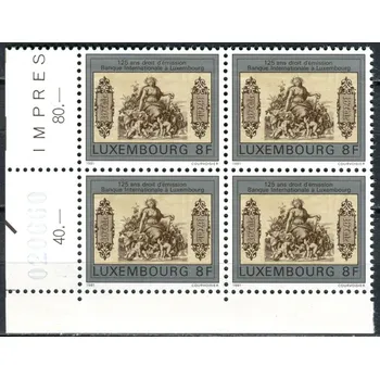 Poštovní známka (1981) MiNr. 1034 - ** - Lucembursko - 4-bl - 125 let bankovek Mezinárodní banky v Lucembursku