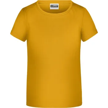 Chlapecké tričko Daiber Dětské dívčí tričko Basic Girl JN744 Barva: Žlutá zlatavá, Velikost: S 110/116