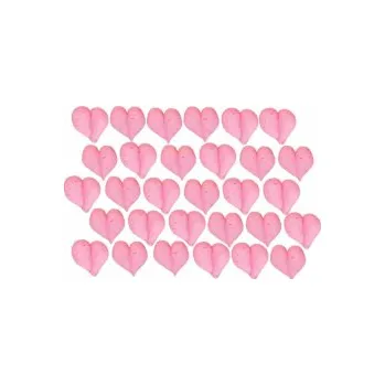 Svatební dekorace Cukrová ozdoba - SRDÍČKA RŮŽOVÁ malá