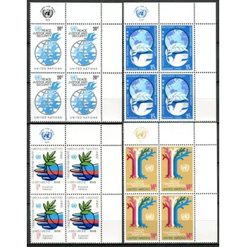 Poštovní známka (1979) MiNr. 328 - 331 ** - OSN New York - 4-bl - "Mír, spravedlnost a bezpečnost"