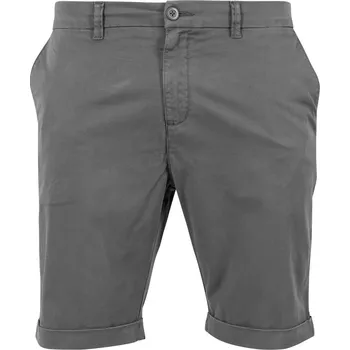 Pánské kraťasy kraťasy pánské URBAN CLASSICS - Stretch Turnup Chino - TB1264-darkgrey - 38