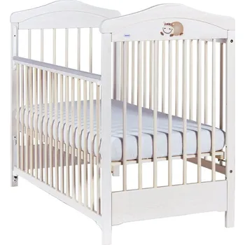 Dětská postýlka Drewex Hippo se stahovací bočnicí transparentní bílá