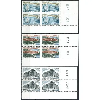 Poštovní známka (1971) MiNr. 832 - 834 - ** - Lucembursko - 4-bl - Krajiny a budovy