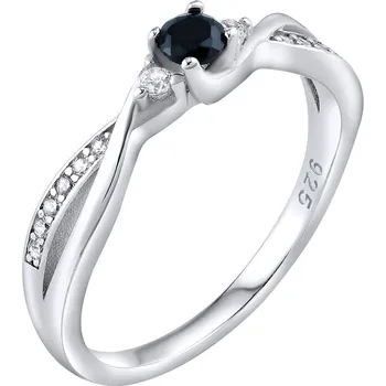 Prsten Stříbrný prsten s pravým přírodním Safírem