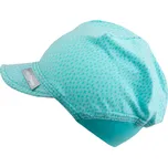 tyrkysová bavlněná kšiltovka se stopičkami
