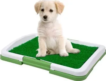 toaleta pro psa PottyPad Psí toaleta bílá/zelená 47 x 34 x 5,5 cm