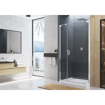 Sprchové dveře CA31C - jednokřídlé dveře s pantem u zdi a s pevnou stěnou v rovině levé 120 cm CA31CG120