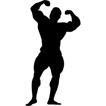 Samolepicí dekorace na vozidlo Samolepka svalovec na auto a motorku, tuning nálepka (1661)