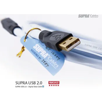 Kabel SUPRA USB 2.0 A-B Cable 1.0 m (Hi-Fi USB kabel SUPRA USB 2.0 Cable / Made in Sweden!)