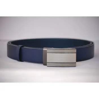 Opasek Penny Belts Pánský kožený pásek modrý- luxusní spona LM4 šířka: 3,5cm, délka: 100cm