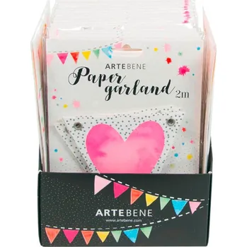 Artebene Papírová girlanda 2m, 3 druhy /cena za kus/