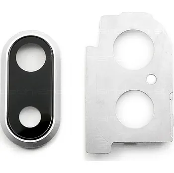 OEM iPhone 8 Plus krycí sklo zadní kamery s rámečkem, různé barvy Barevná varianta: Stříbrná