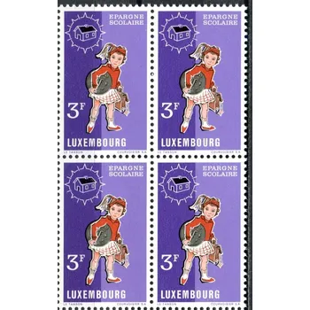 Poštovní známka (1971) MiNr. 835 - ** - Lucembursko - 4-bl - Úspora škol