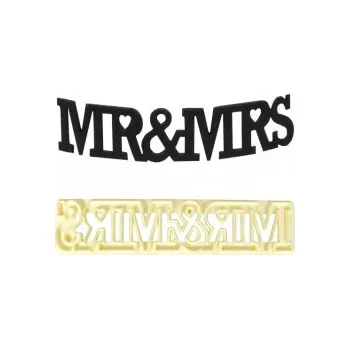 Svatební dekorace Vykrajovátko plastové - MR & MRS