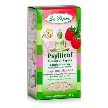 Přírodní produkt Dr. Popov Psyllicol s příchutí maliny 100 g