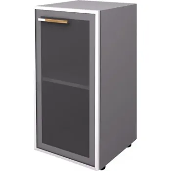 Koupelnový nábytek Skříňka Lorenc 80cm pravá - šedá/sklo