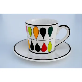 Hrnek s barevnými slzamy + podšálek 0,18l (Hrnek na kávu)