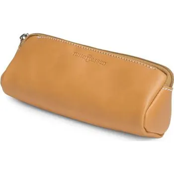 Penál Penál z pravé kůže, trojúhelníkový tvar - světlý