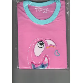 Dívčí pyžamo Taro, dětské pyžamo, dl.rukáv, tmavě růžová, vel. 98