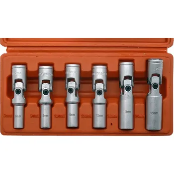 Hlavice nástrčné 3/8", 6 hran 8-16 mm, na žhavící svíčky, CrV, sada 6 dílů, Welzh (Welzh Werkzeug)