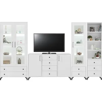 Obývací stěna Obývací stěna Bergen D - bílá