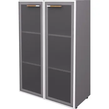 Koupelnový nábytek Skříňka 2D Lorenc - šedá/sklo