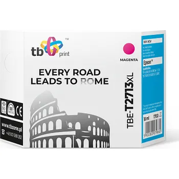 Ink. kazeta TB kompatibilní s Epson WF-3620 T2713 XL, nová, Magenta