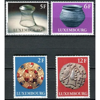 Poštovní známka (1976) MiNr. 924 - 927 ** - Lucembursko - Kultura: Archeologické objekty z období merovingů