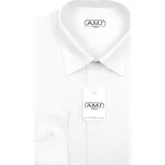 Pánská košile AMJ jednobarevná JDP018, bílá, dlouhý rukáv, prodloužená délka, vel. 42